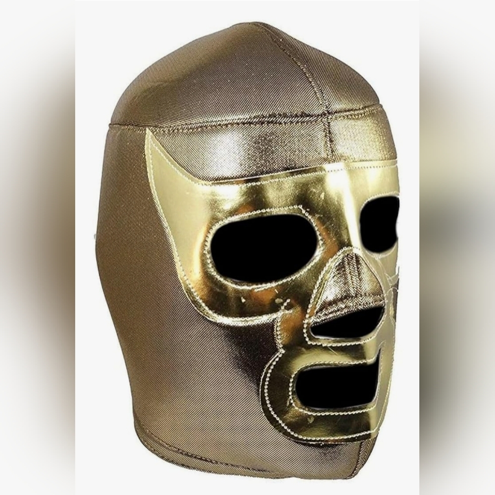 Gold Lucha Libre Wrestling Mask